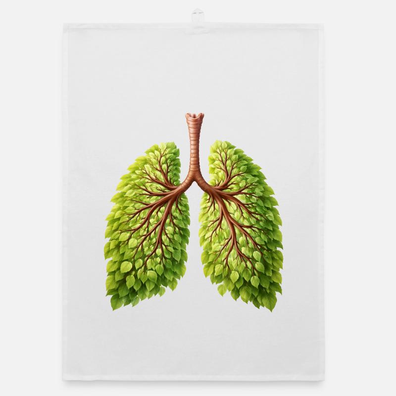 Lung Nature Tree Design Organic dish towel