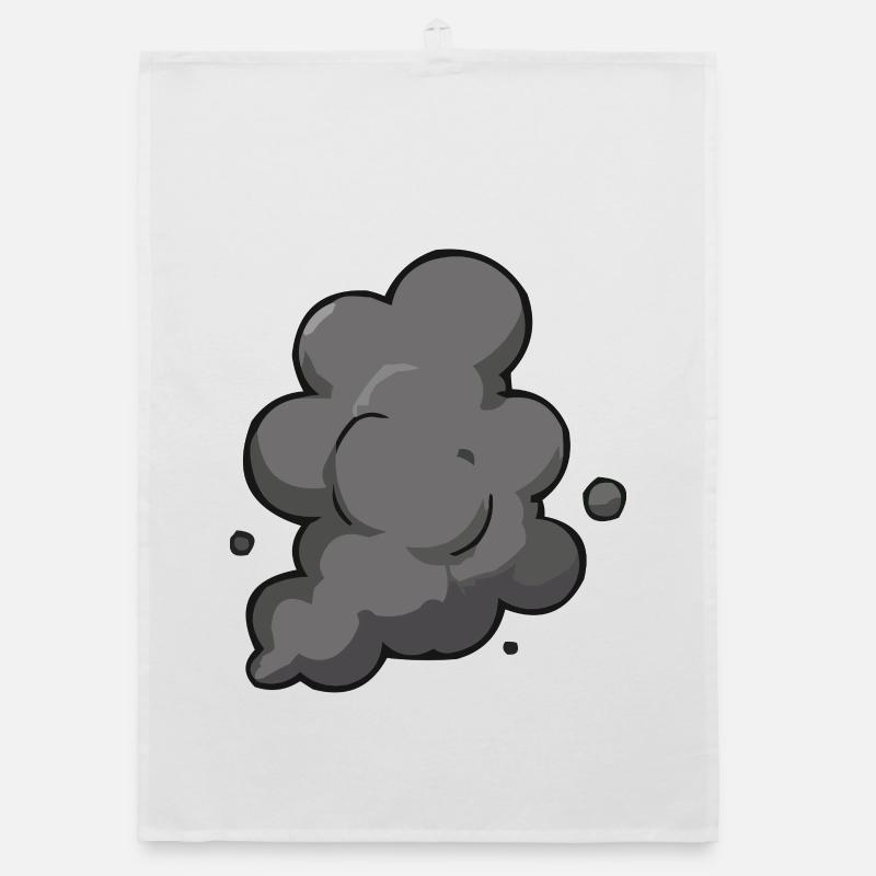 Graphique de nuage de fumée gris Torchon bio