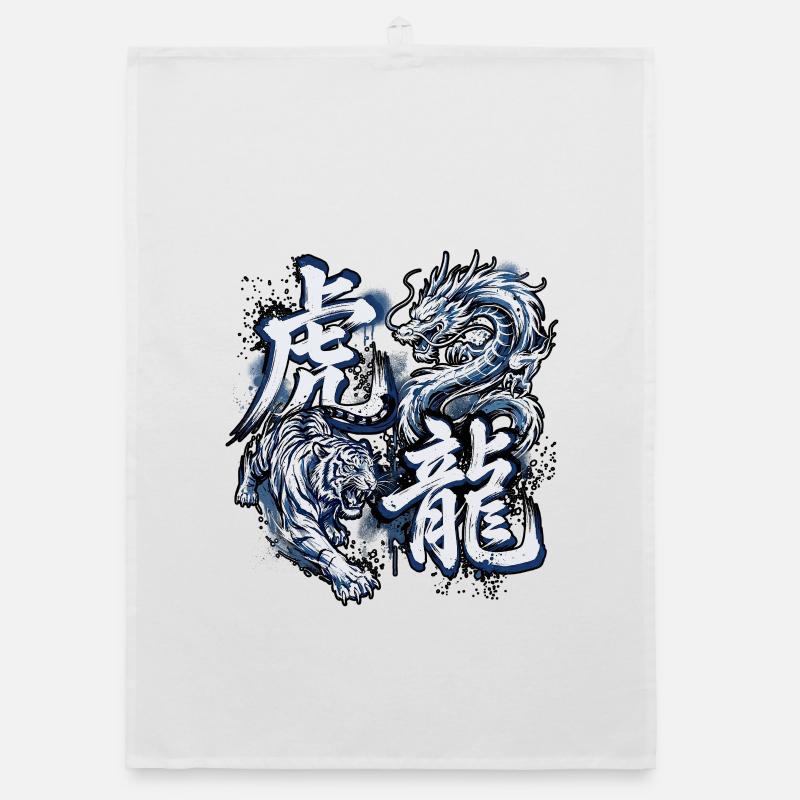 Tiger Dragon Harmony Organic dish towel