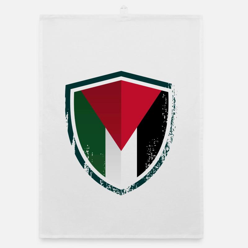 Geometric Shield Crest Organic dish towel