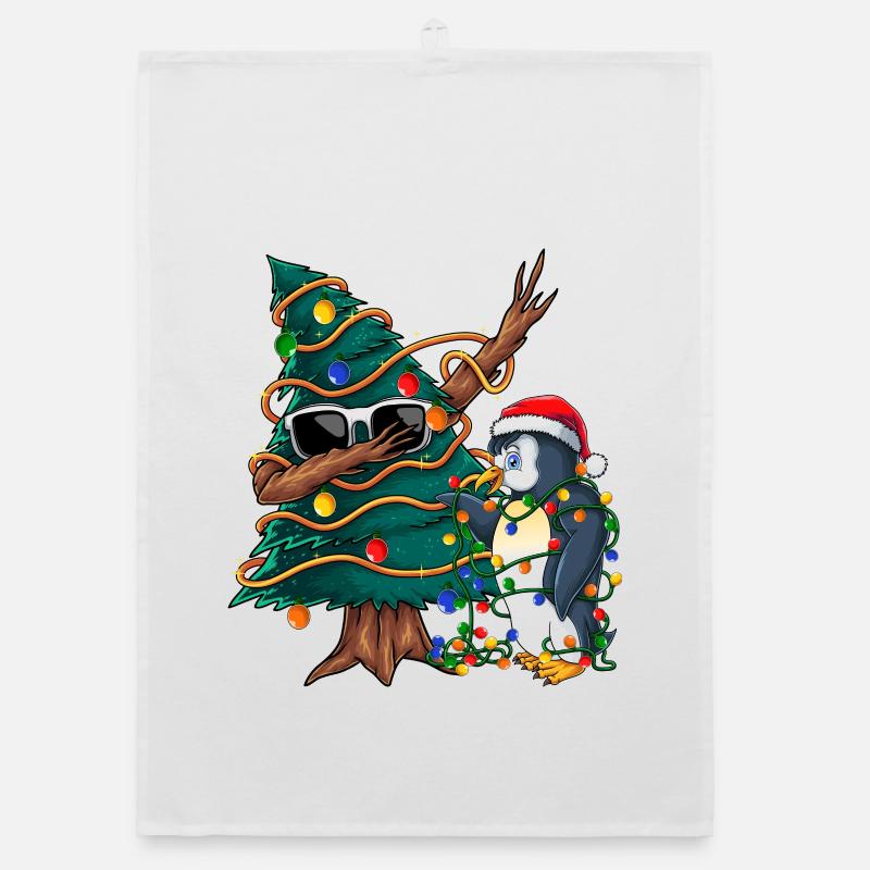 Dapping Christmas Tree -Dapping Christmas Sweater Organic dish towel