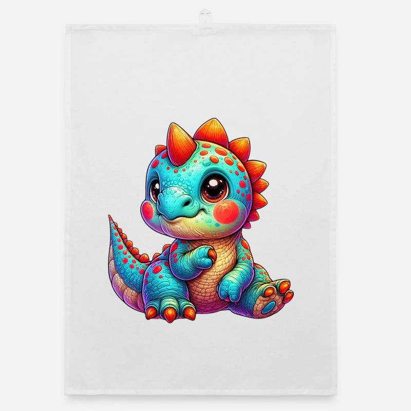 Dinosaur Organic dish towel