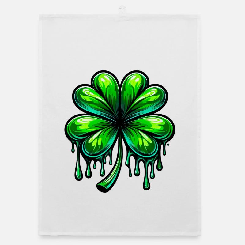 Four-leaf clover Organic dish towel