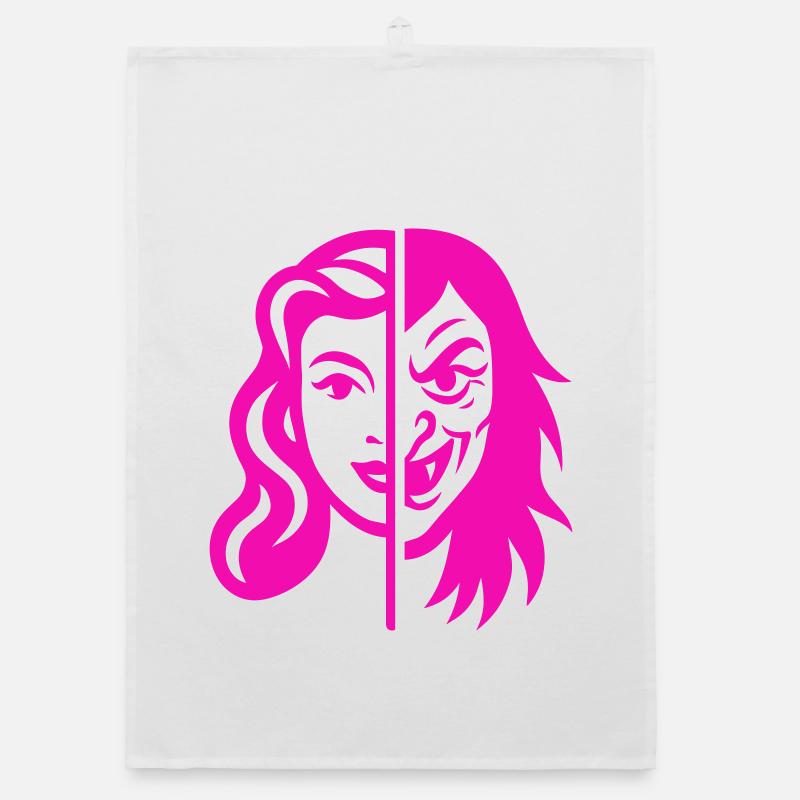 Split Face Kontrast Organic Geschirrtuch