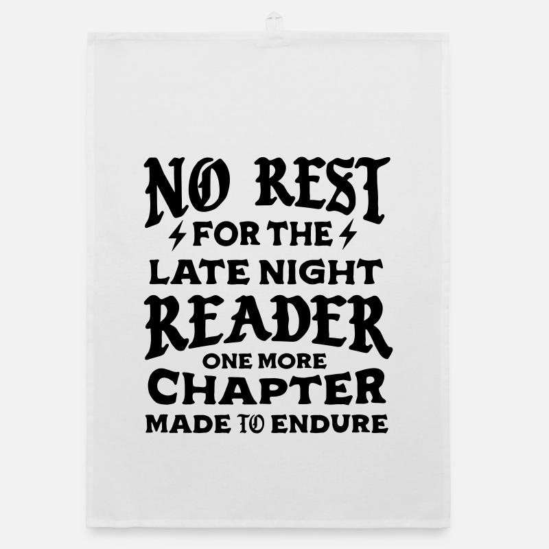 No Rest For the Late Night Reader Organic dish towel