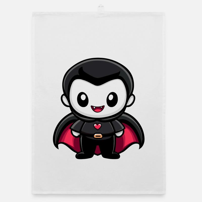 Vampire Halloween Cute Comic Organic dish towel