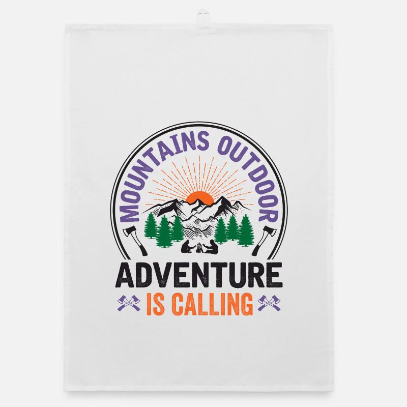 Mountains - Adventure is Calling Organic dish towel
