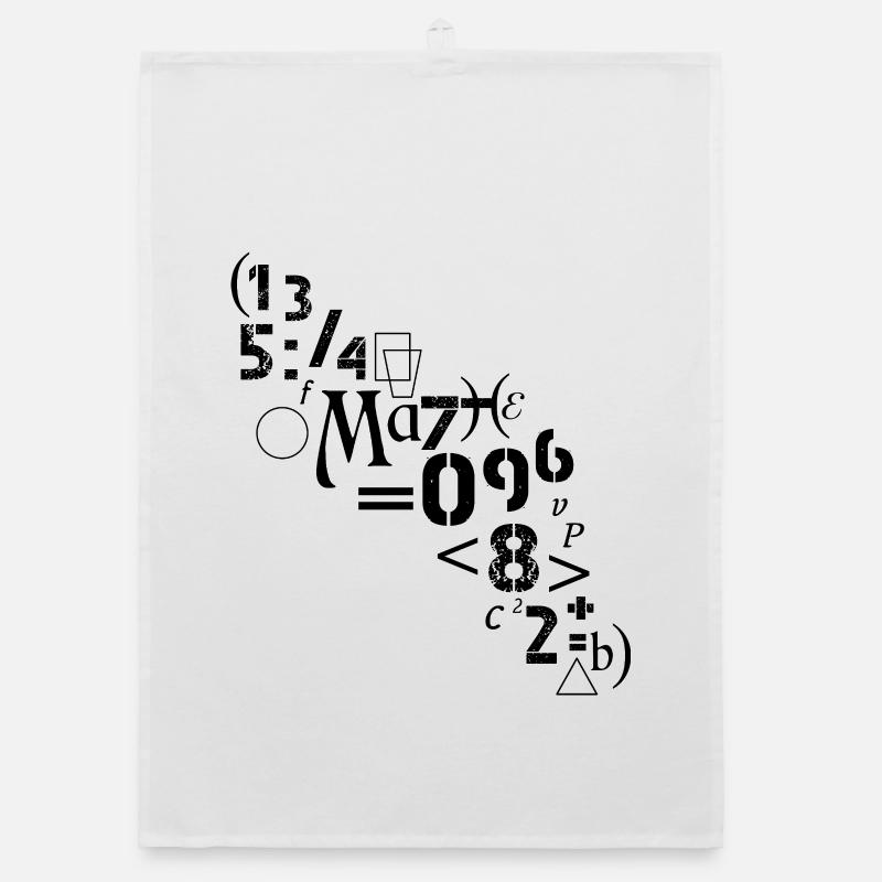 Math Mathematician Analyst Numbers Symbols Organic dish towel