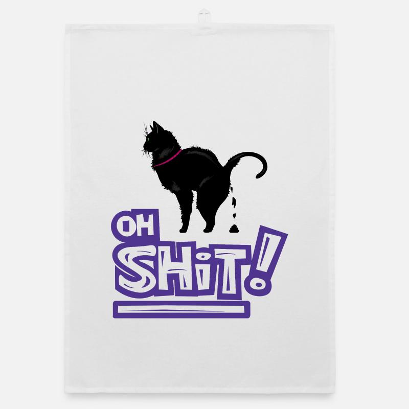 Kat Oh Shit Graffiti Exclamation Organic dish towel