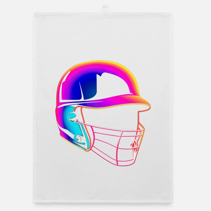 Baseball Helmet 80s Style Organic dish towel