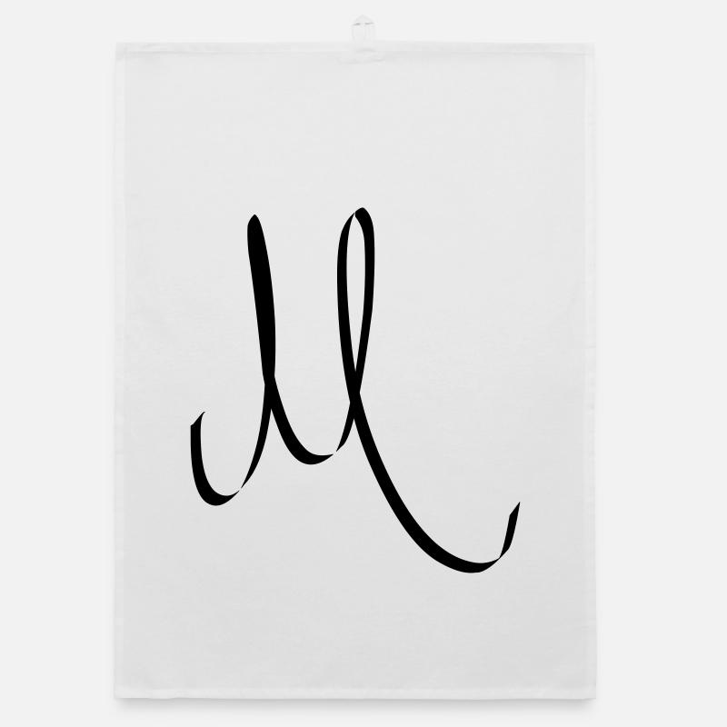 Lettre M Torchon bio