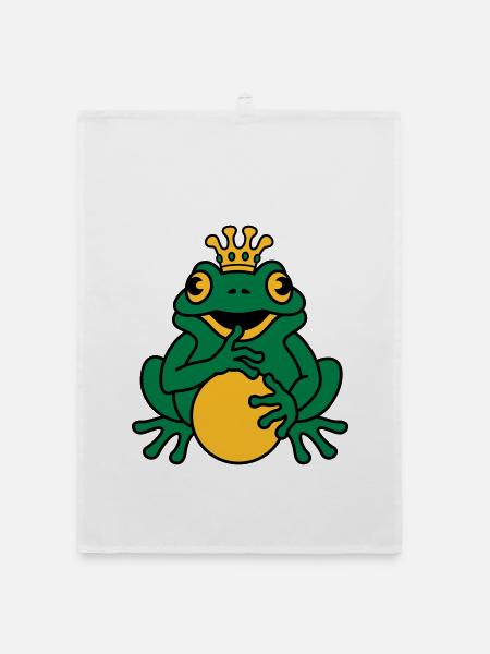 Froschkönig - Organic Geschirrtuch - Weiß - Vorne