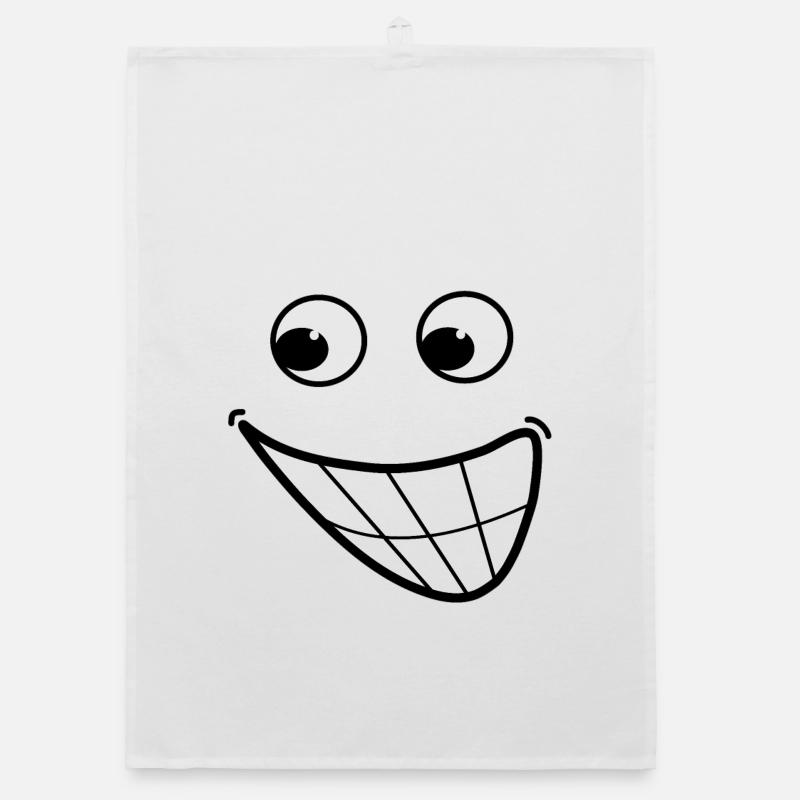 Cartoon smile Organic dish towel
