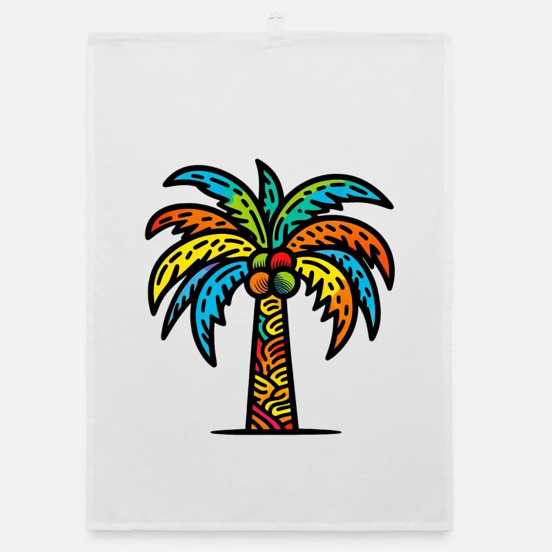 Palm tree Organic dish towel