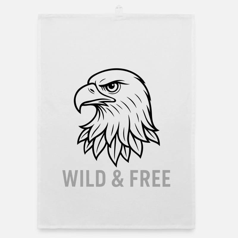 Eagle Head Wild and Free Organic dish towel