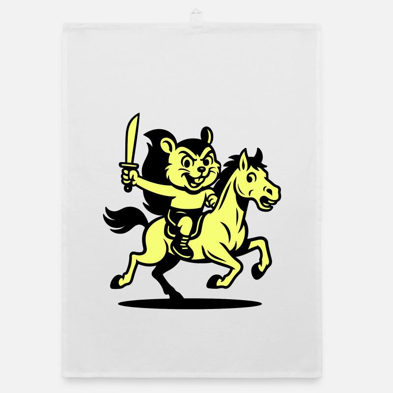 Héros mignon à cheval Torchon bio