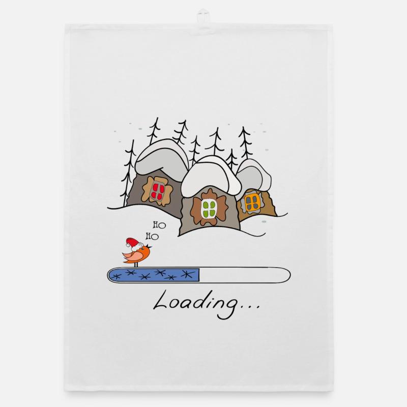Weihnachtszeit Loading Organic Geschirrtuch