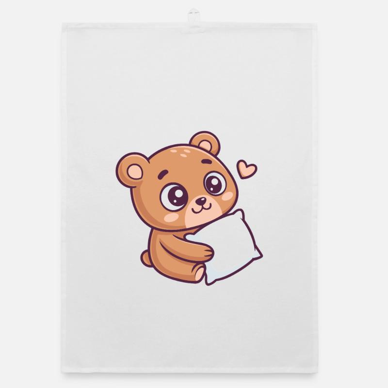 Soft Bear Cuddle Heart Organic dish towel