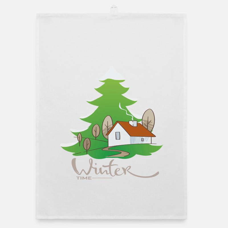 Winterzeit  Organic Geschirrtuch