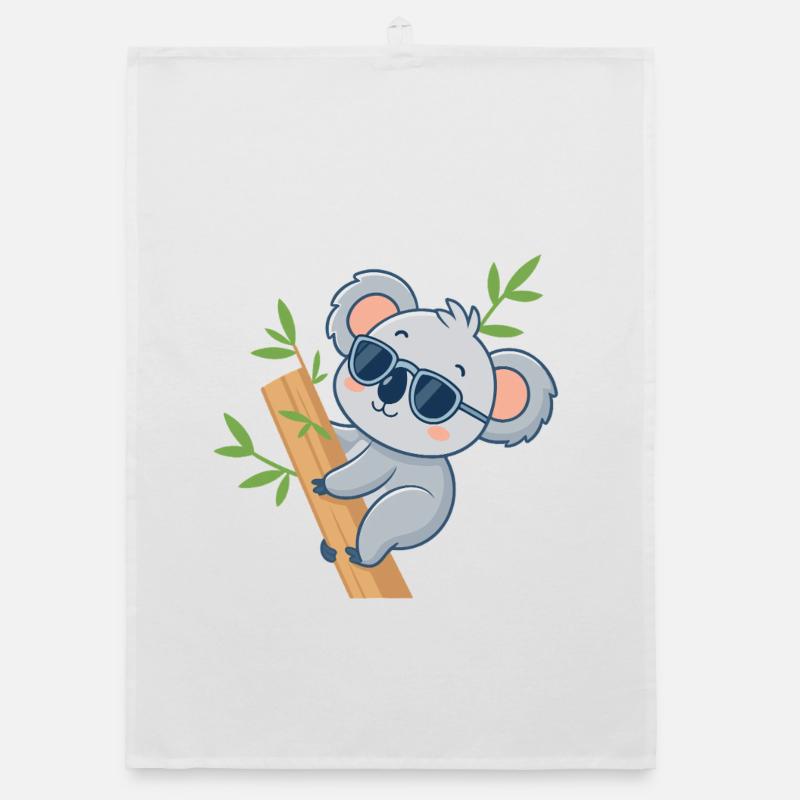 Koala sur Bambou Décontracté Torchon bio
