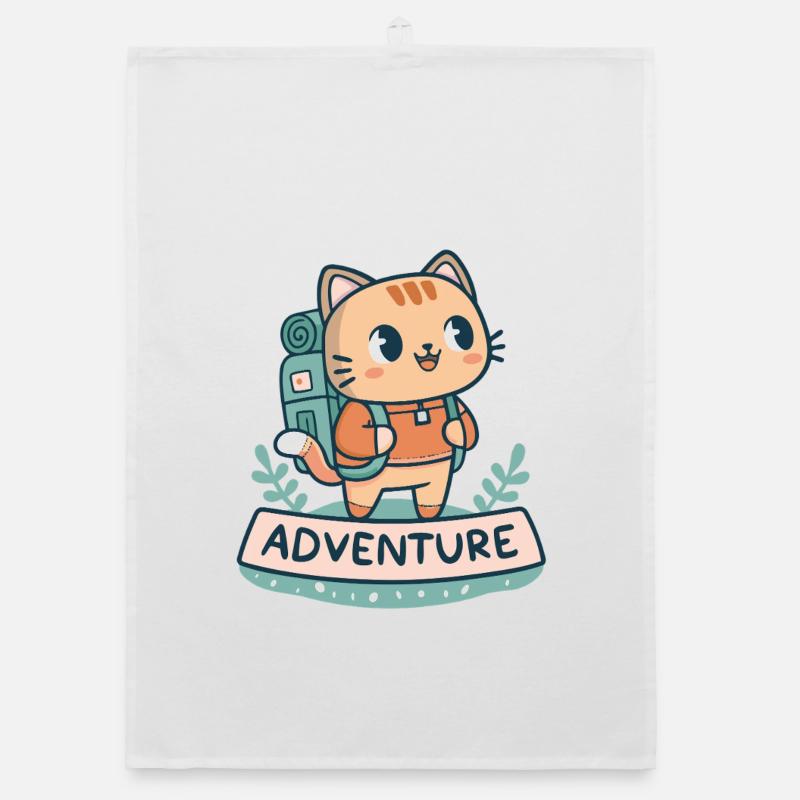 Cat Explorer Backpack Organic dish towel