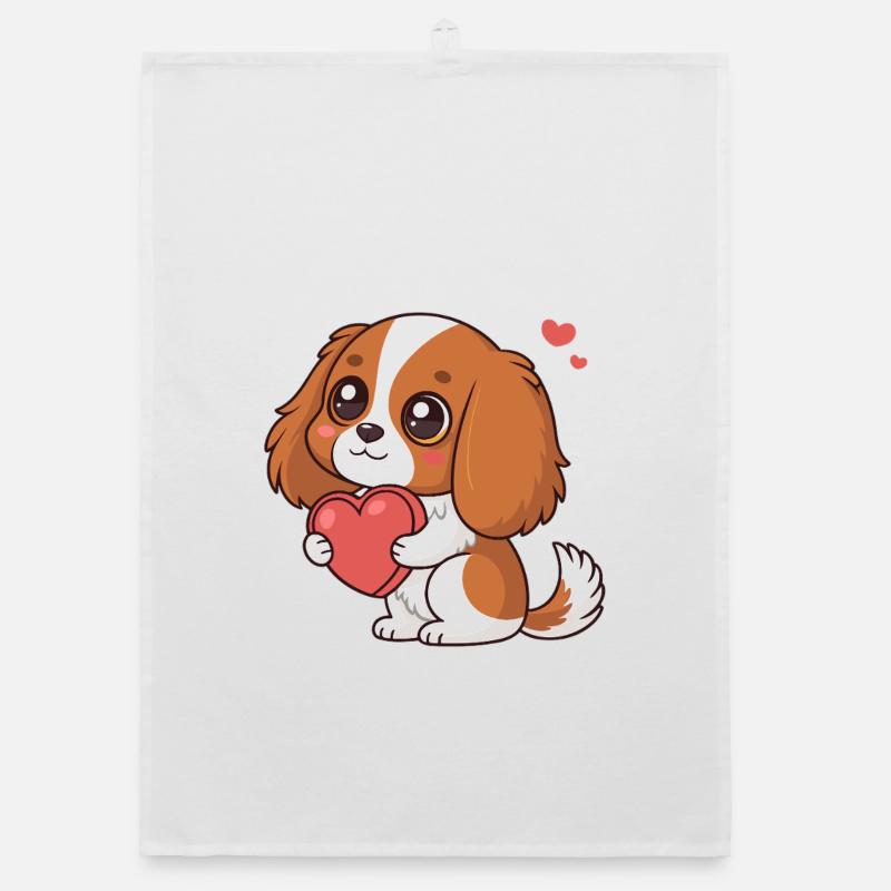 Chiot coeurs câlin cavalier Torchon bio