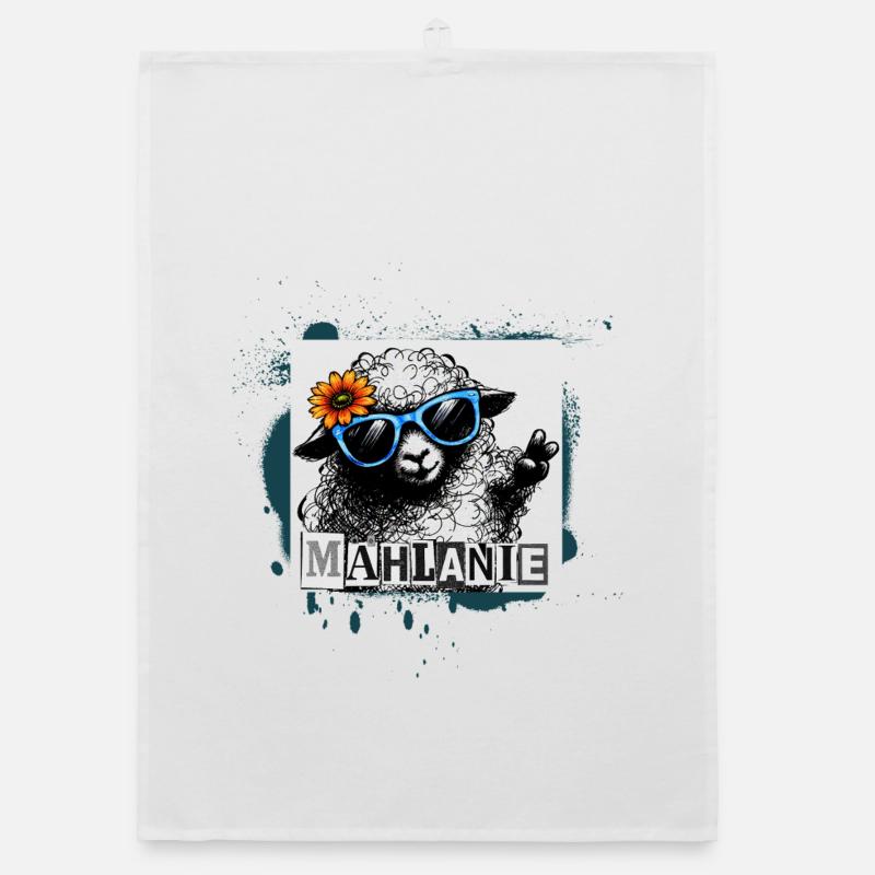 Mählanie – Graffiti pop art de mouton cool Torchon bio