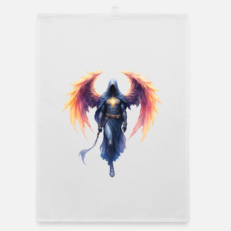 Guerrier Ailé de Feu Bleu Torchon bio
