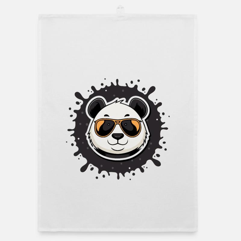 Panda Chic Gläser oranger Spritzer Organic Geschirrtuch