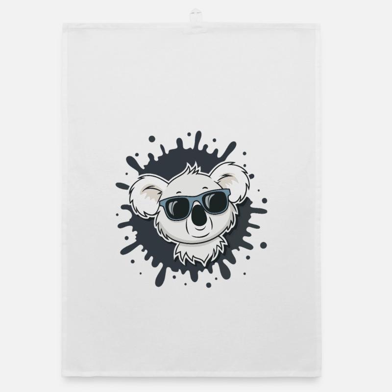 Koala Cool Splash Gläser Organic Geschirrtuch