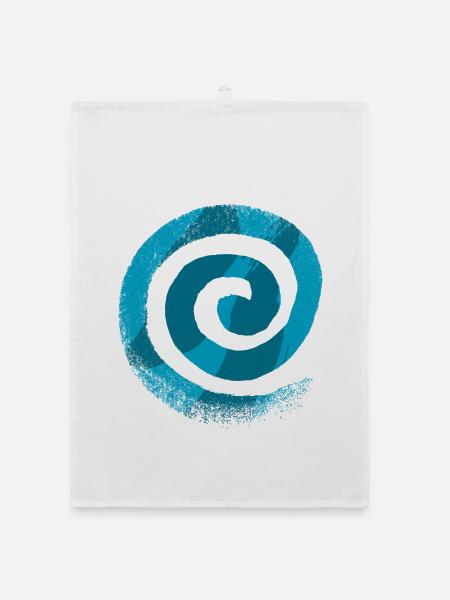 Spirale - Organic Geschirrtuch - Weiß - Vorne