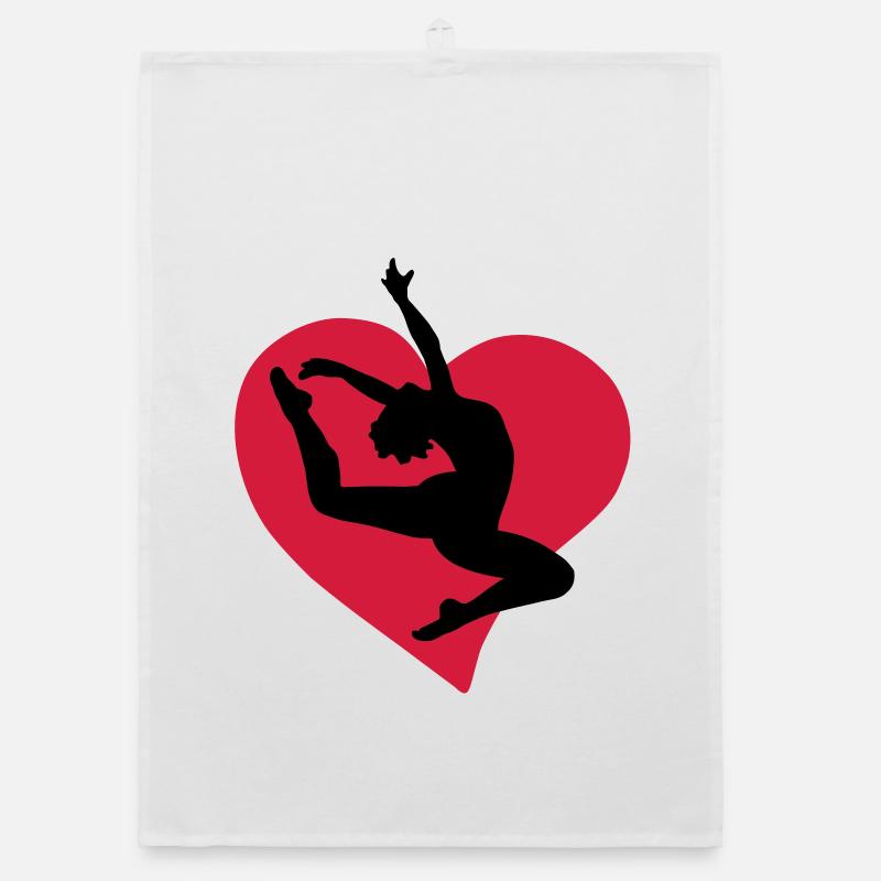 Dance heart Organic dish towel