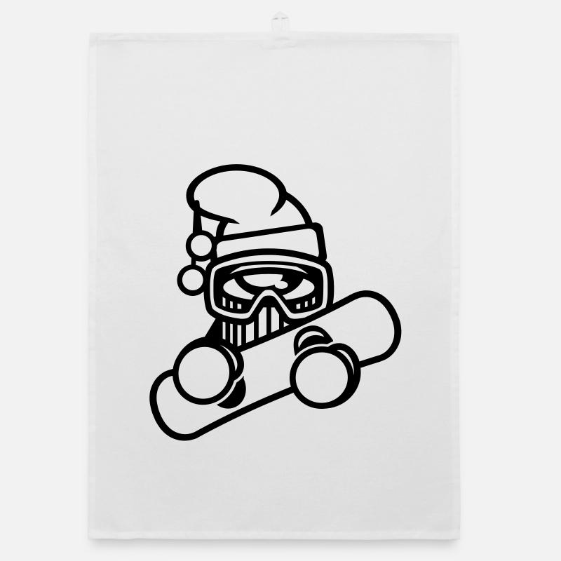 snowboarder schnee winter Organic Geschirrtuch