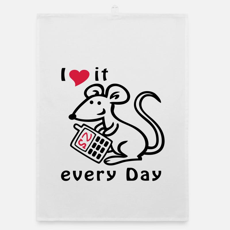 Handy, Maus, Chatten Organic Geschirrtuch