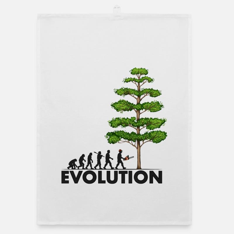Chainsaw Evolution Gray Big Tree Organic dish towel