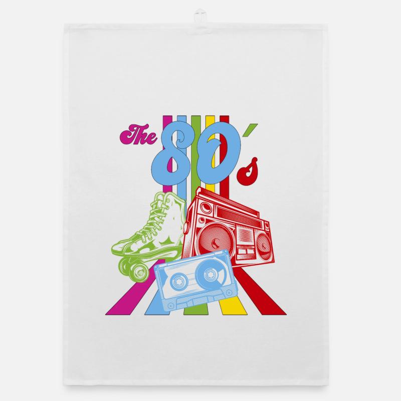 80s the 80s Vintage Retro Gift Organic dish towel