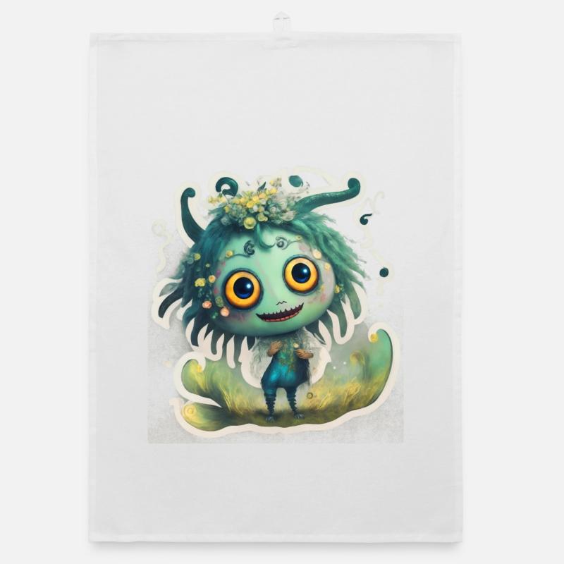 Monsters Organic dish towel