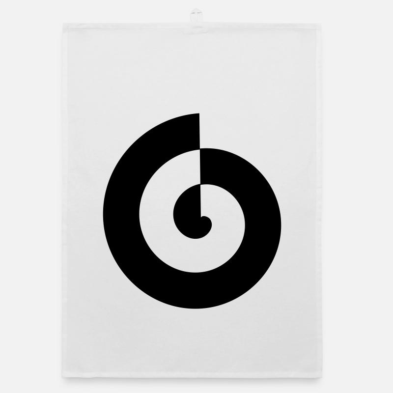 Spirale - Organic Geschirrtuch - Weiß