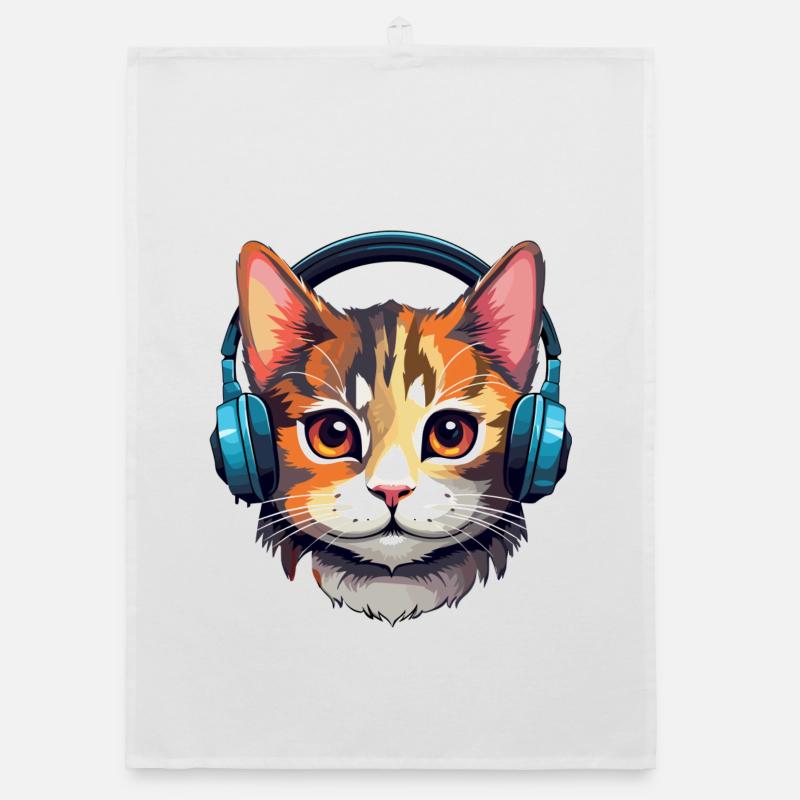 Chat avec écouteurs, Chat, Amoureux des chats, Chats Torchon bio