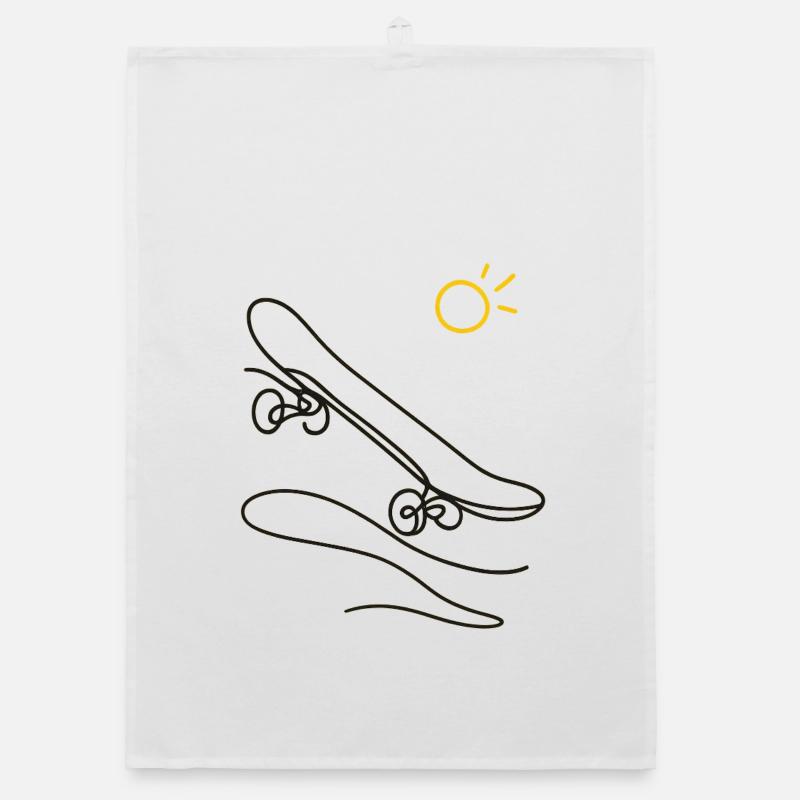 Skateboard Organic Geschirrtuch