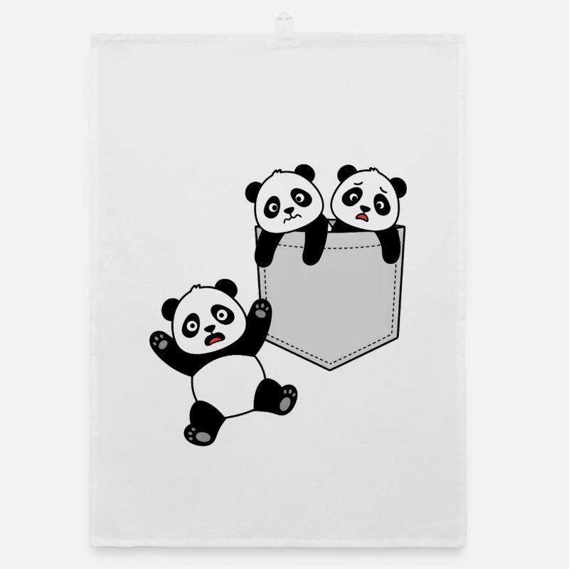 Panda Rescue Falltasche Organic Geschirrtuch