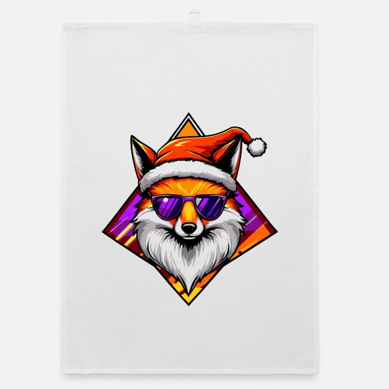 Fuchs Santa Swag Organic Geschirrtuch