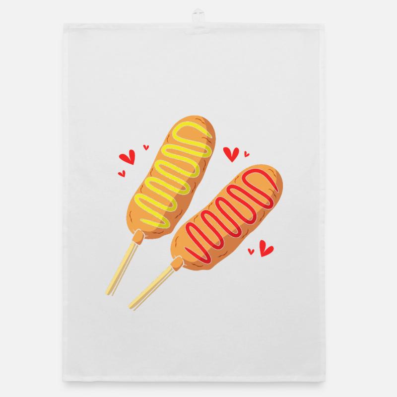 Corn dog Organic dish towel
