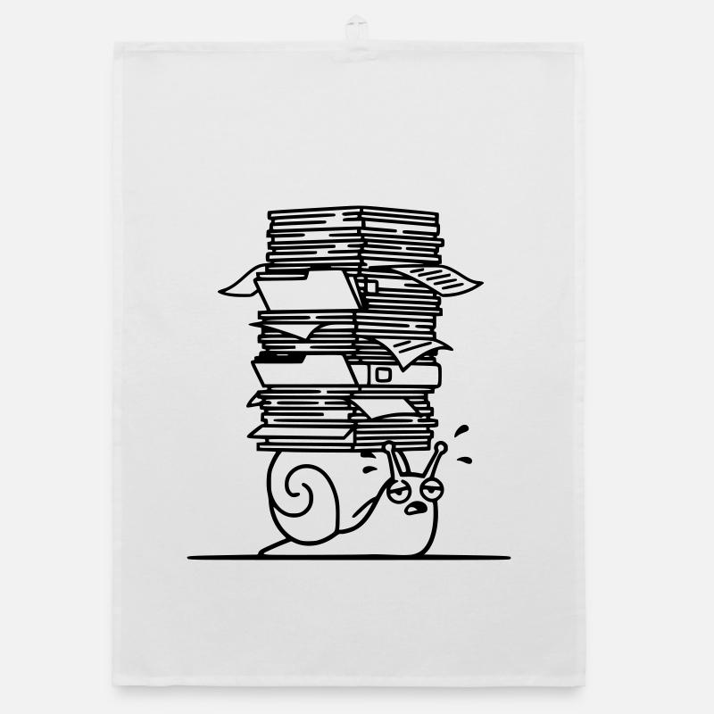 Snail Paper Stack Office Outline Organic dish towel