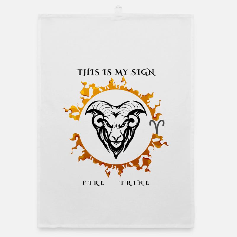 Mein Zeichen Widder Organic Geschirrtuch