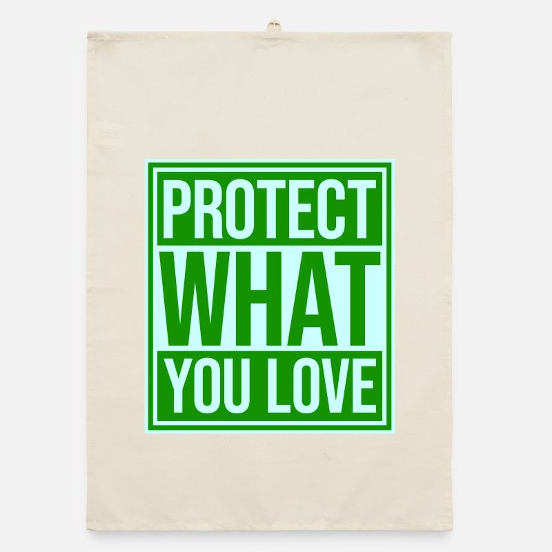 Déclaration de protection de la nature Protéger ce que vous aimez Logo de la Déclaration de Protection de la Nature Torchon bio