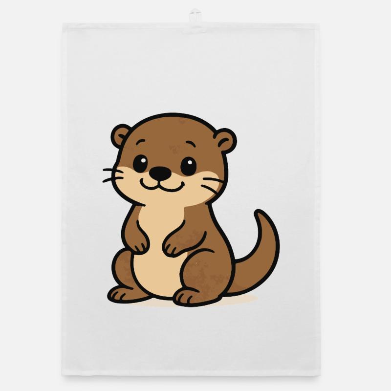 Loutre mignonne Torchon bio