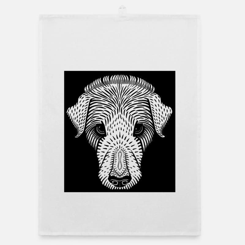 Border Terrier Organic dish towel