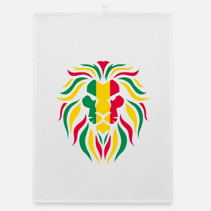 Reggae Rasta Löwe Organic Geschirrtuch