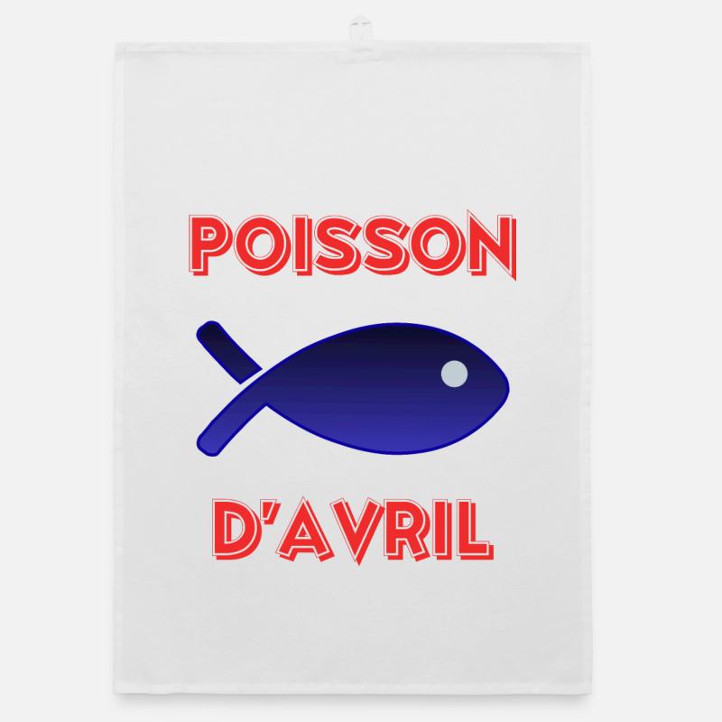 POISSON D'AVRIL Torchon bio